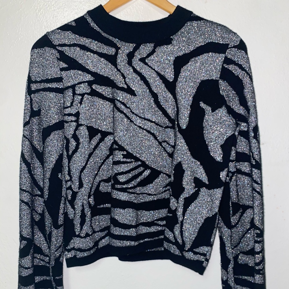 Black and silver sparkling sweater by H&M